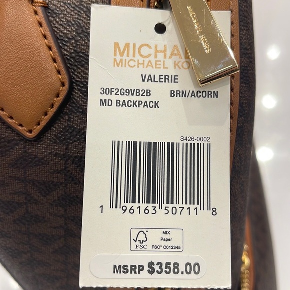 Michael Kors Womens Valerie Medium Logo Backpack 30F2G9VB2B Brown 
NWT - Picture 10 of 16